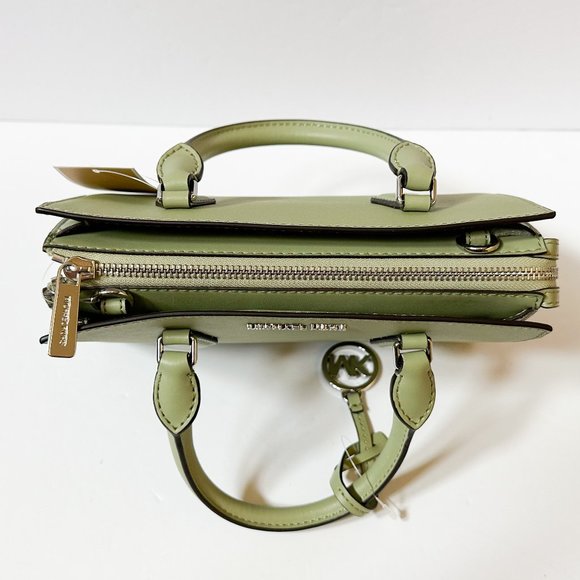 Michael Kors Sheila Small Satchel Shoulder Crossbody Bag Light Sage - Picture 9 of 12